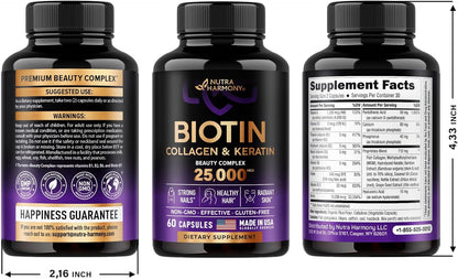 Biotin Vitamins with Collagen & Keratin