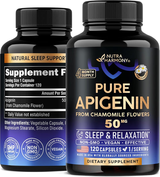 Apigenin 50mg Supplement for Sleep