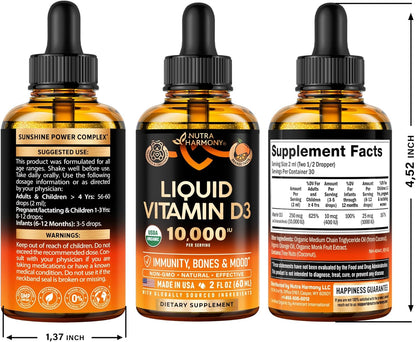 USDA Organic Vitamin D3 Liquid