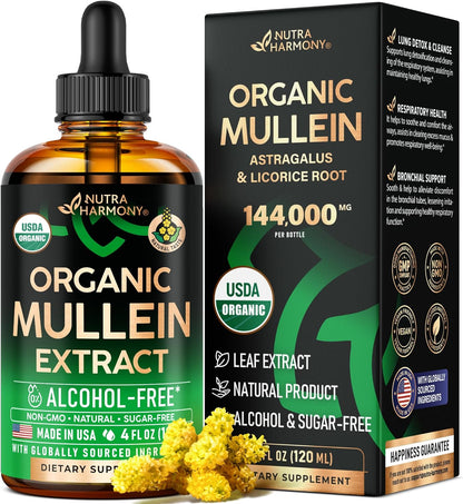 USDA Organic Mullein Drops for Lungs