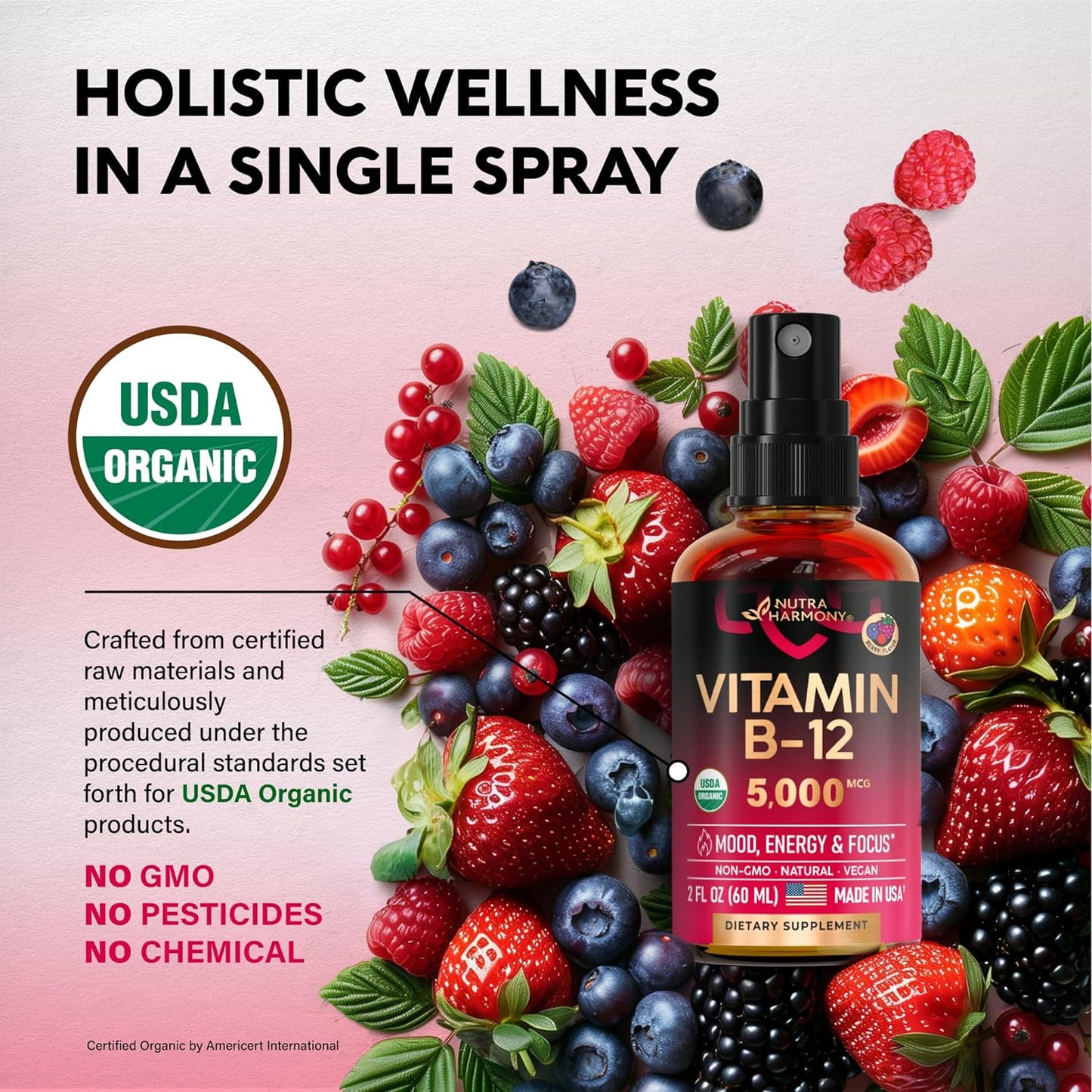 USDA Organic Vitamin B12 Spray
