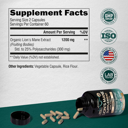 Lion's Mane Supplement Capsules