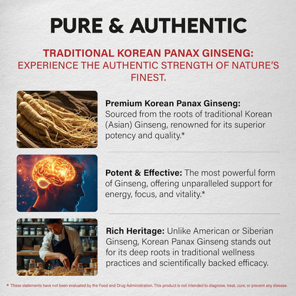 Korean Red Panax Ginseng Supplement for Men