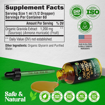 USDA Organic Graviola Soursop Liquid Extract