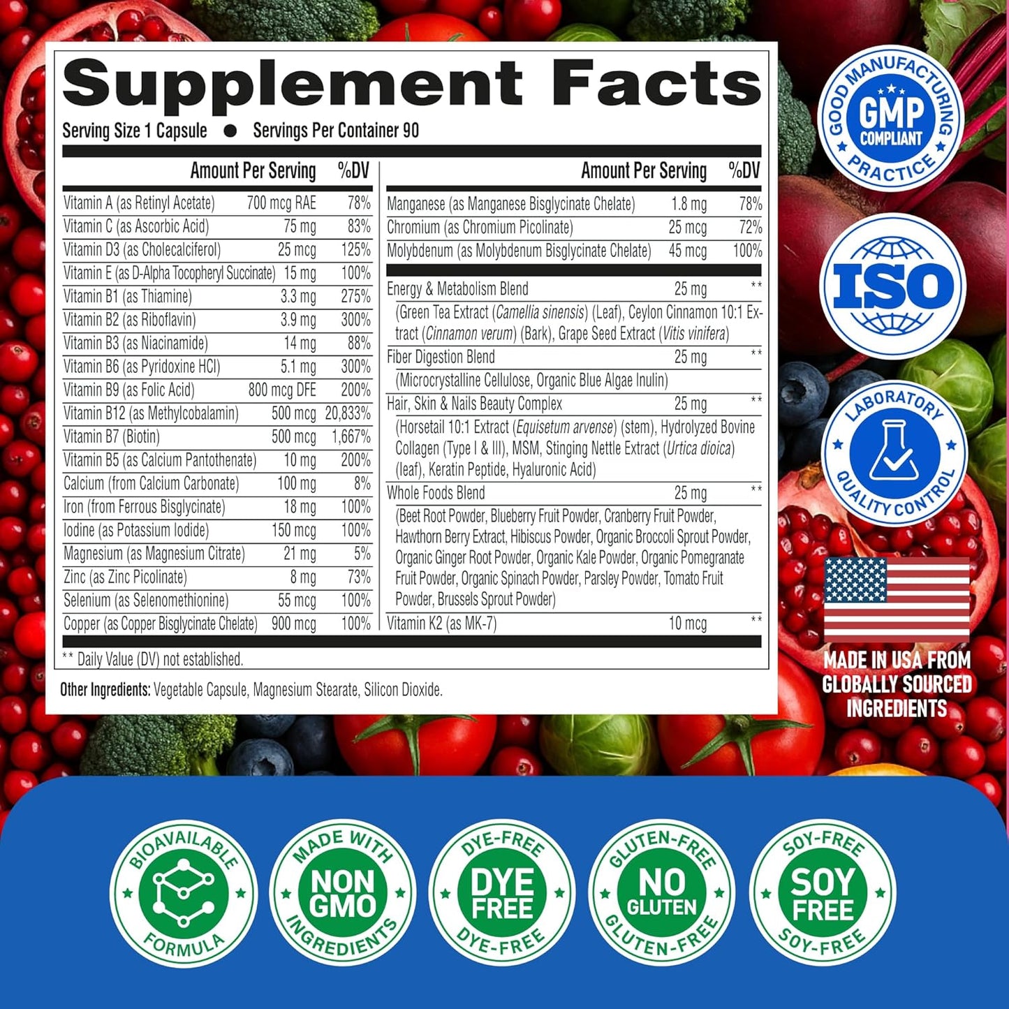 Multivitamin for Men: 46-in-1 Complex