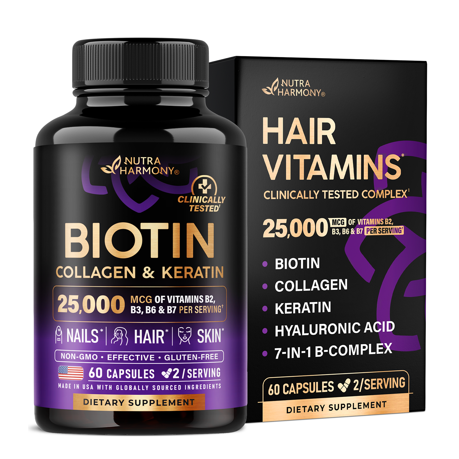 Biotin Vitamins with Collagen & Keratin