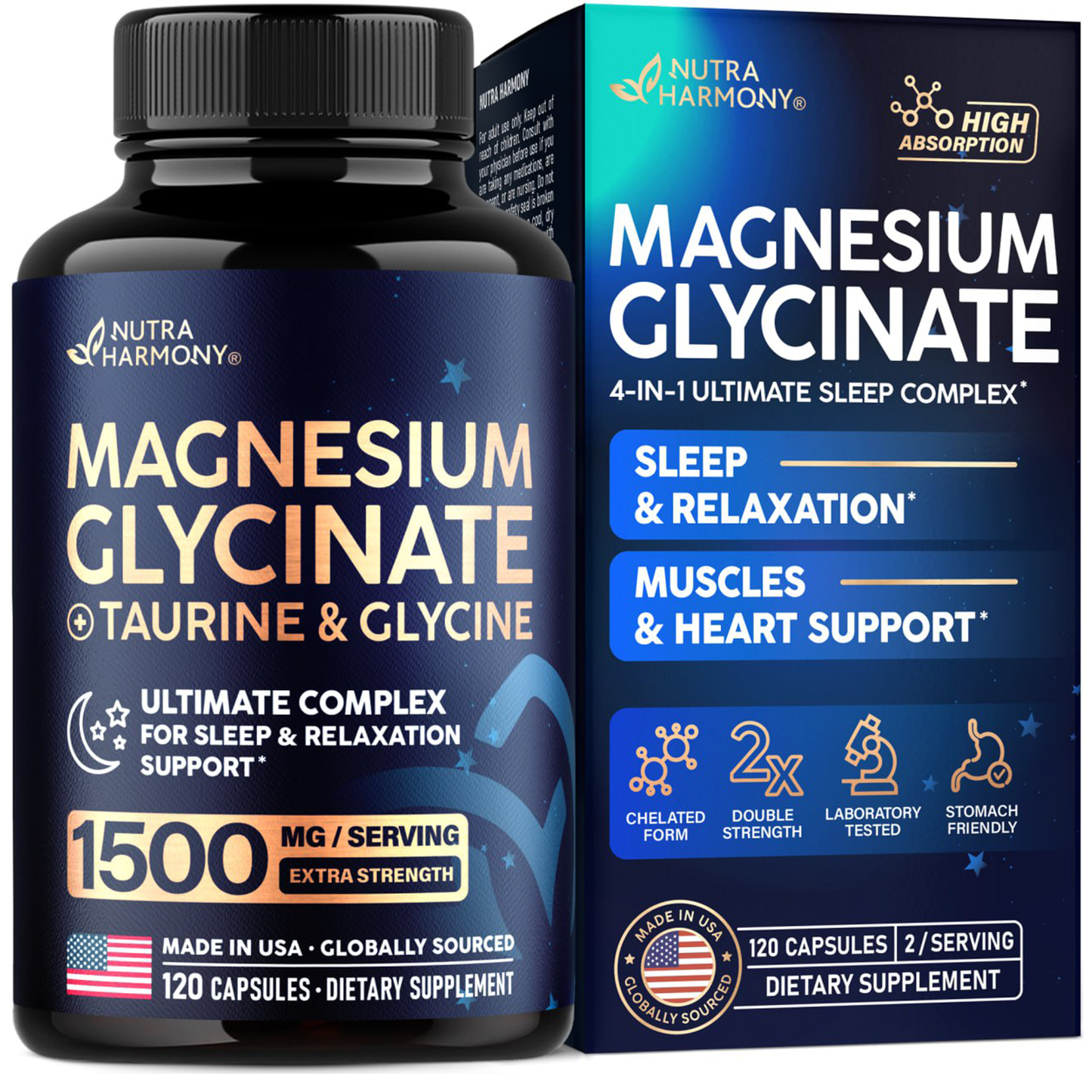 Magnesium Glycinate with Glycine and Taurine for Sleep & Relaxation Support