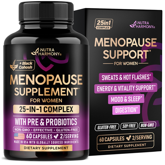Menopause Supplement for Women with Dong Quai, Black Cohosh, Prebiotics & Probiotics