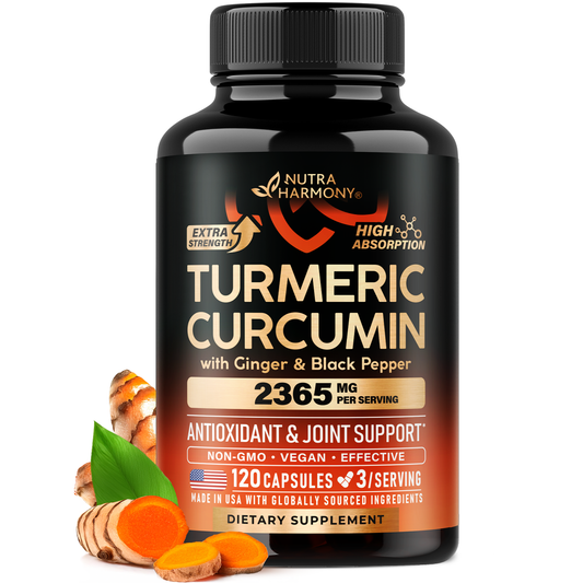 Turmeric Curcumin Supplement with Ginger & Black Pepper: Highly Bioavailable & Extra Strength