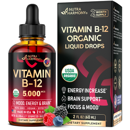 USDA Organic Vitamin B12 Sublingual Drops