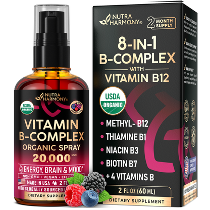 USDA Organic Vitamin B-Complex Liquid Spray
