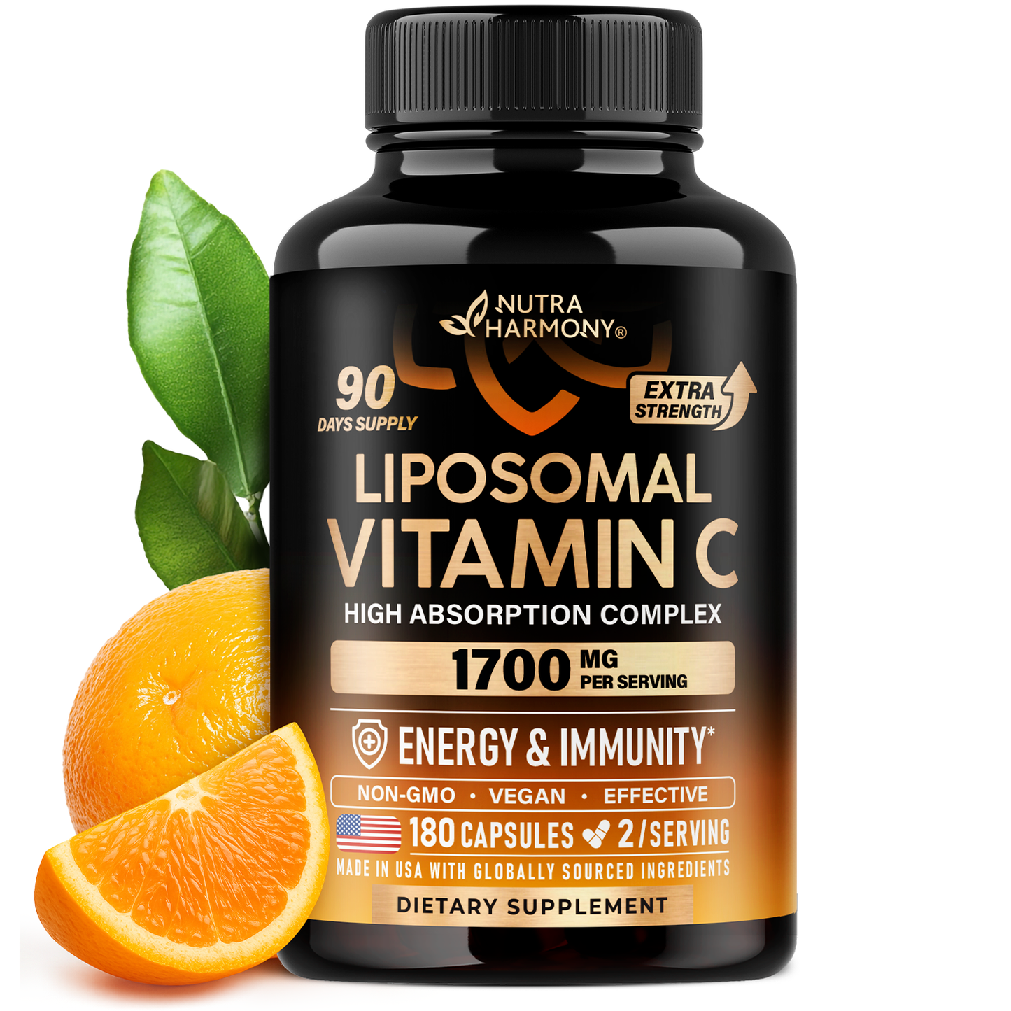 Liposomal Vitamin C 1700 mg - High Absorption Fat Soluble Complex