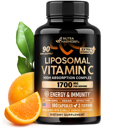 Liposomal Vitamin C 1700 mg - High Absorption Fat Soluble Complex