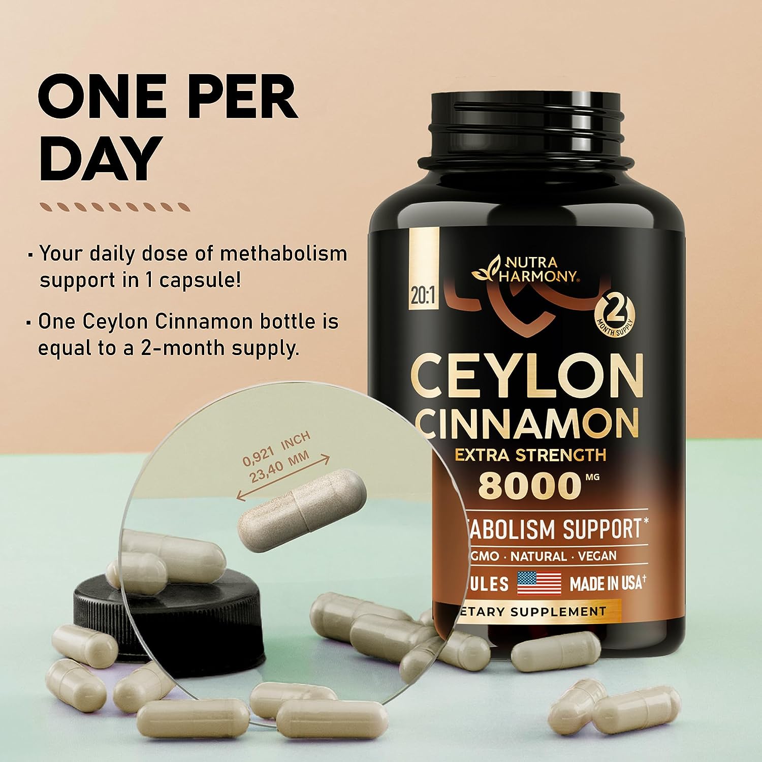 Ceylon Cinnamon Capsules NUTRA HARMONY Ceylon cinnamon capsules nutra harmony