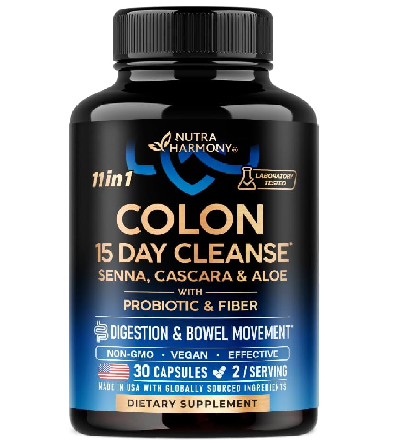 15-Day Colon Cleanse Complex for Women & Men with Probiotics & Fiber