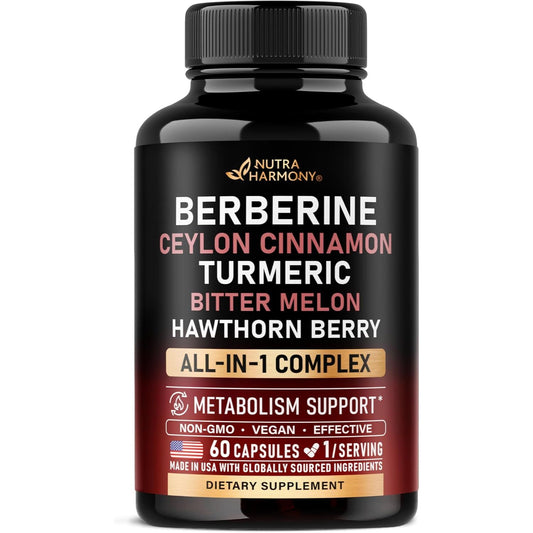 Berberine with Ceylon Cinnamon | Apple Cider Vinegar | Hawthorn Berry | Citrus Bergamot | Bitter Melon